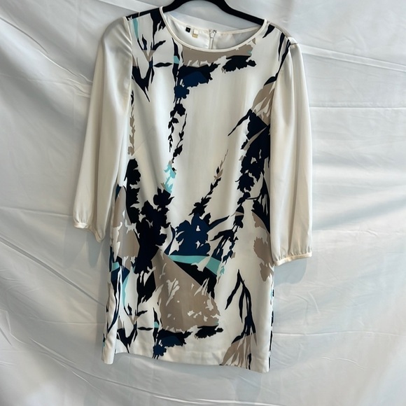 4C Silk Geometric Print Shift Dress - Picture 1 of 7